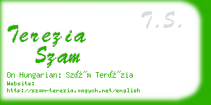 terezia szam business card